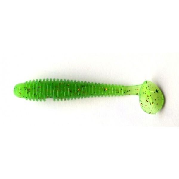 Силиконовая приманка для рыбалки, Taipan Slim View Fat, 2,8 дюйма, 8шт/уп, цвет №08 Green neon